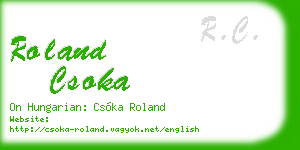 roland csoka business card