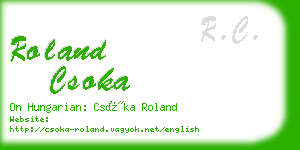 roland csoka business card